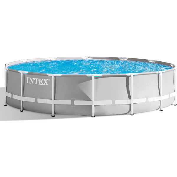 Intex Prism Metal Frame Πισίνα με Μεταλλικό Σκελετό , Αντλία Φίλτρου & Σκάλα 427x107x107εκ.